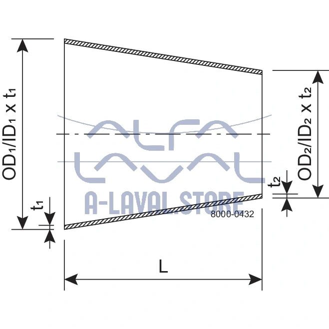 RED CON 101.6x25.4 R/P 316L