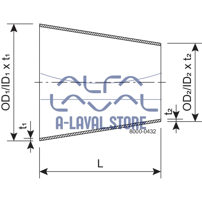 RED CON 25.4x12.7 R/P 316L