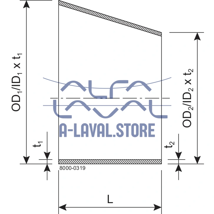 RED ECC 63.5x38.1 R/P 316L