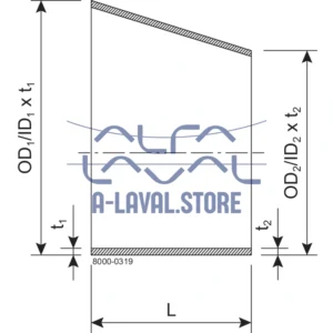 RED ECC 76.2x25.4 R/P 316L
