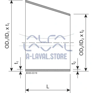 RED ECC 101.6x76.2 R/P 316L