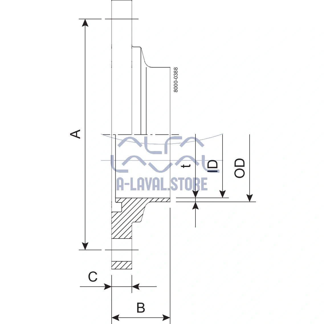 FLANGE PN10 DN65 HSF0 1.4404