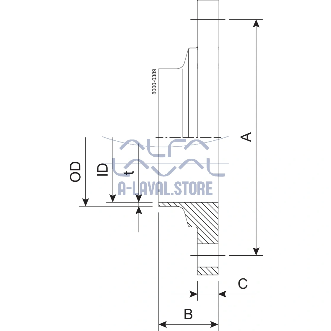 FLANGE PN10 DN125 HSF0 1.4404
