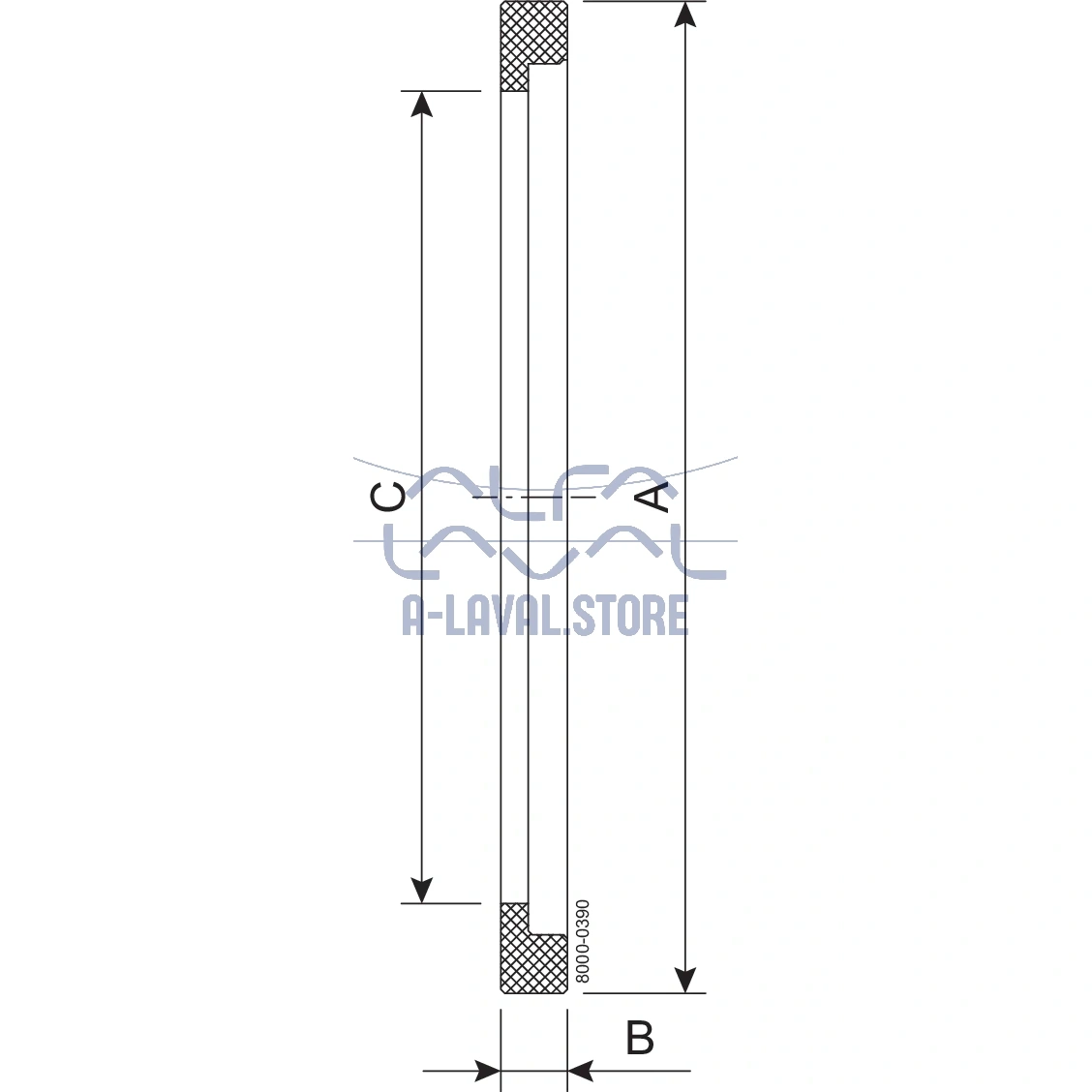 GASKET FLANGE DN65 FPM