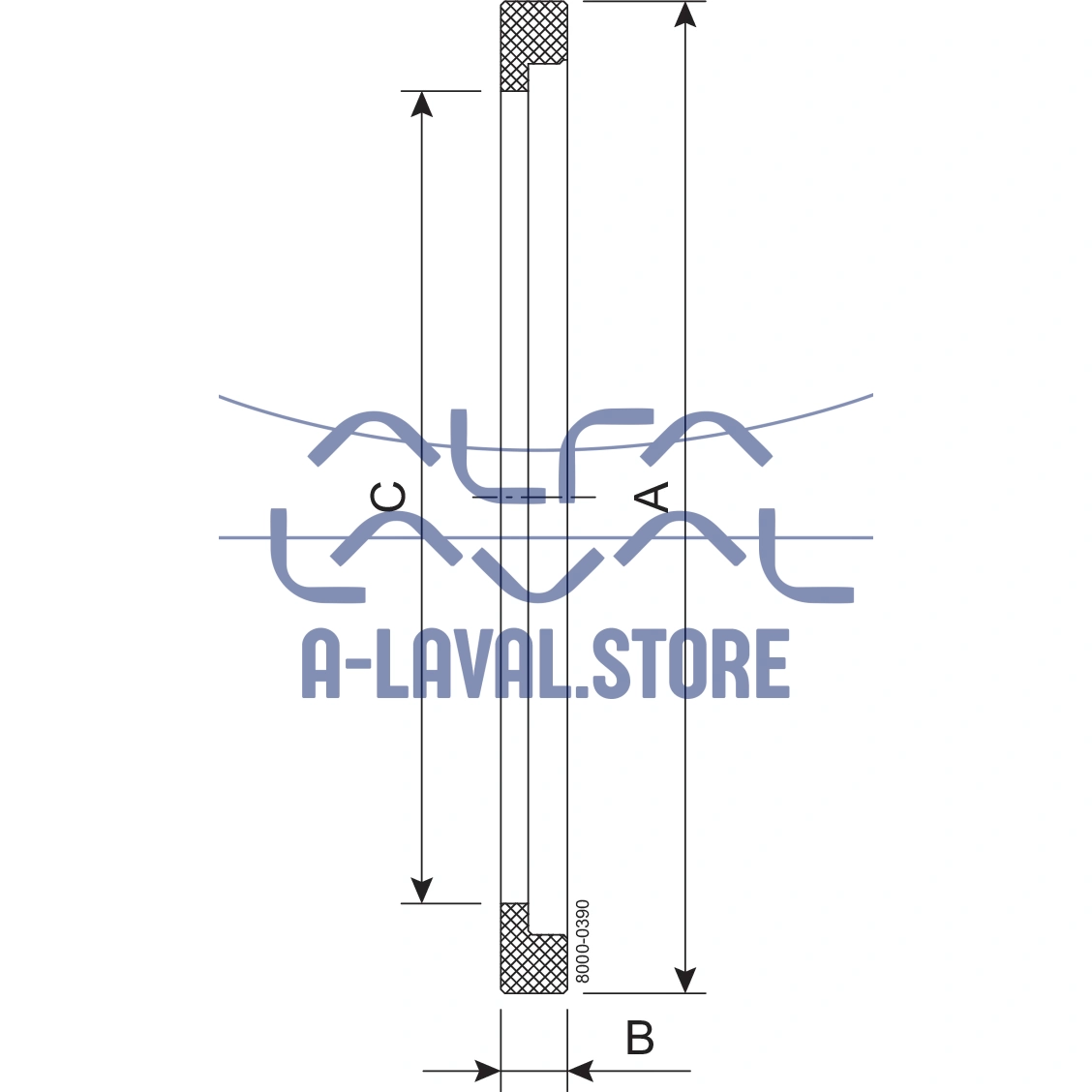 GASKET FLANGE DN125 FPM