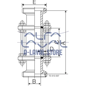 IN-LINE SIGHT GLASS DIN NW80