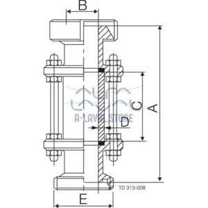 SIGHT GLASS NUT/LINER NW25 304