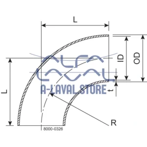 BEND 90 BS 76.1 HSF3 1.4404