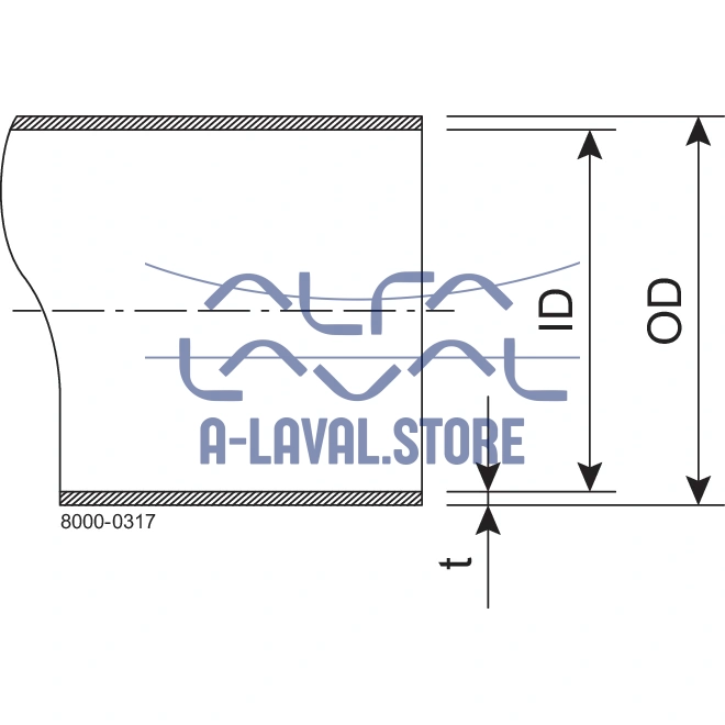 TUBE 38x1.2 BD 1.4404