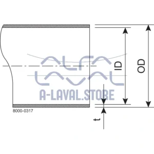 TUBE 63.5x1.6 BD 1.4404