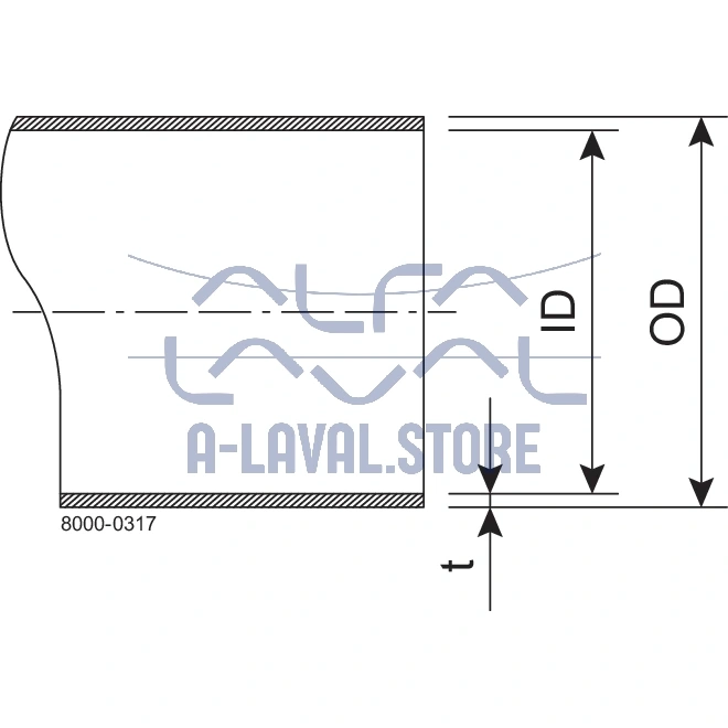 TUBE 63.5x1.6 BD 1.4404