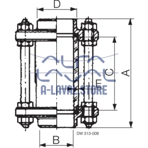 SIGHT GLASS WELDING NW100 304